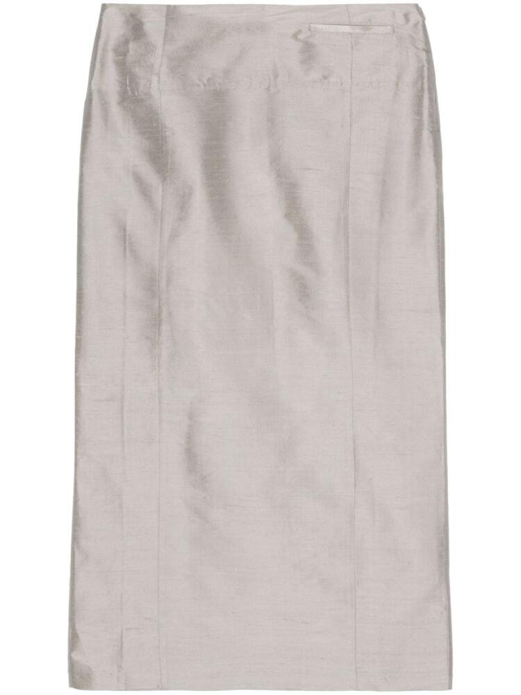 Paloma Wool Amara low-rise silk skirt - Grey Cover