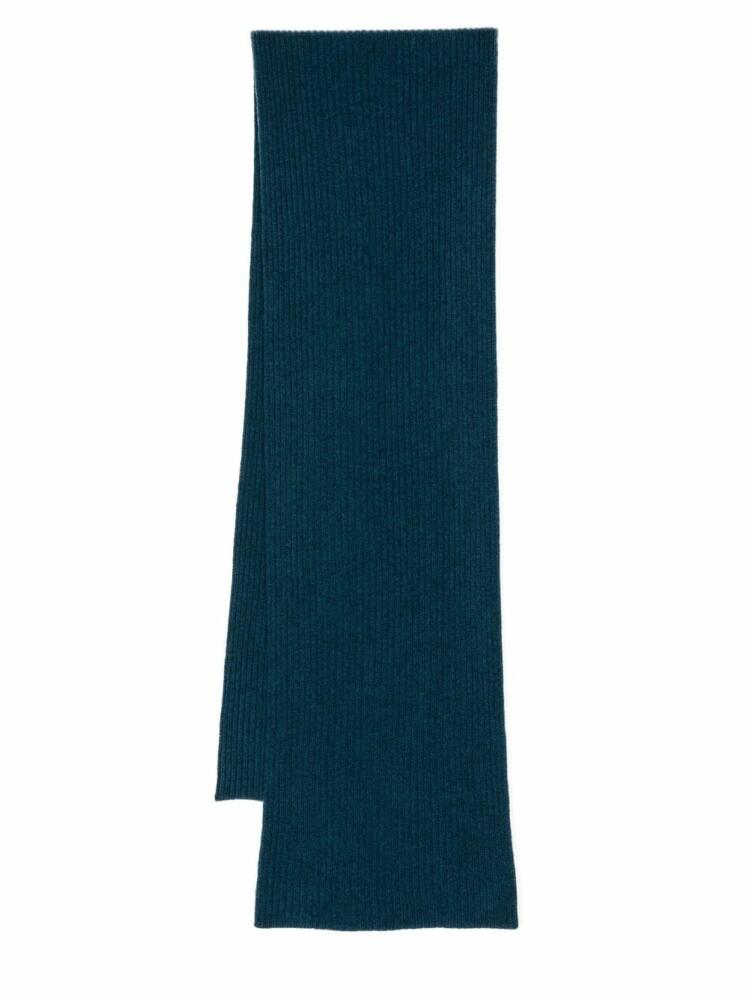 N.Peal ribbed-knit cashmere scarf - Blue Cover