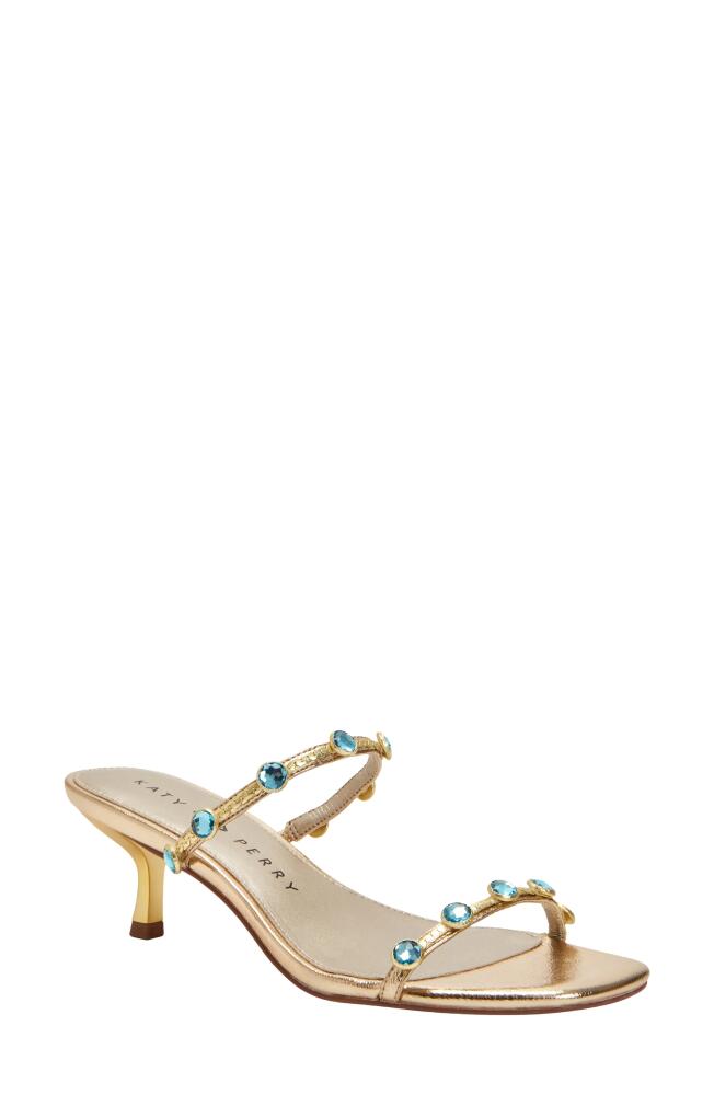 Katy Perry The Ladie Embellished Kitten Heel Slide Sandal in Gold Cover