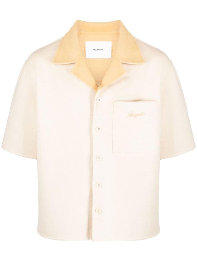 Axel Arigato logo-embroidered knitted shirt - Neutrals Cover