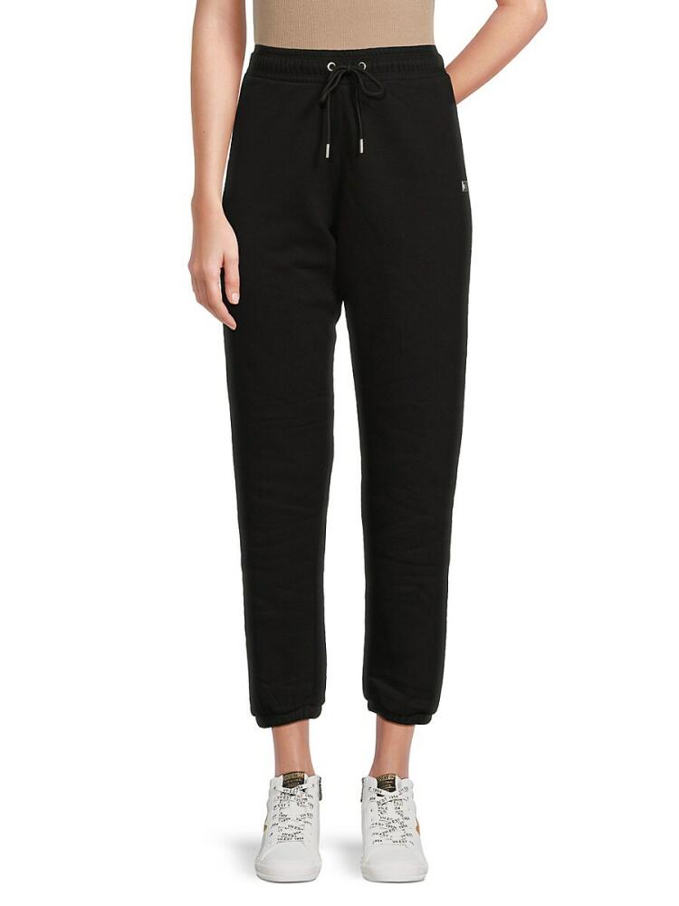 DKNY Sport Women's Logo Cropped Joggers - Black Cover