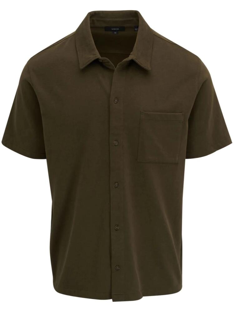 Vince sueded cotton shirt - Green Cover