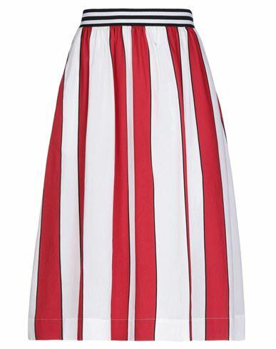 Woolrich Woman Midi skirt Red Viscose, Polyamide Cover