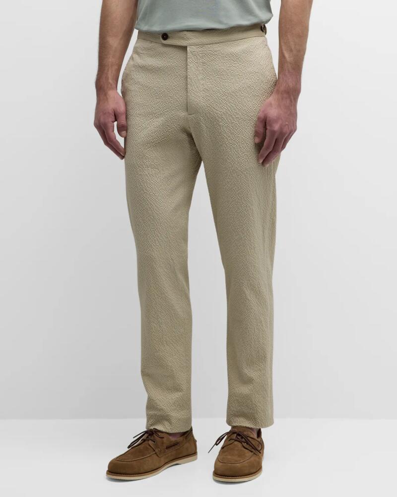 Sid Mashburn Men's Seersucker Side-Tab Sport Trousers Cover