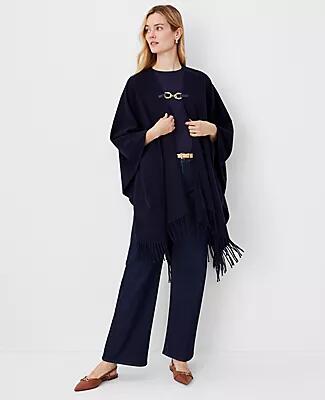 Ann Taylor Chain Fringe Open Poncho Cover