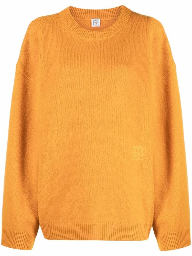 TOTEME crew-neck long-sleeved jumper - Orange Cover