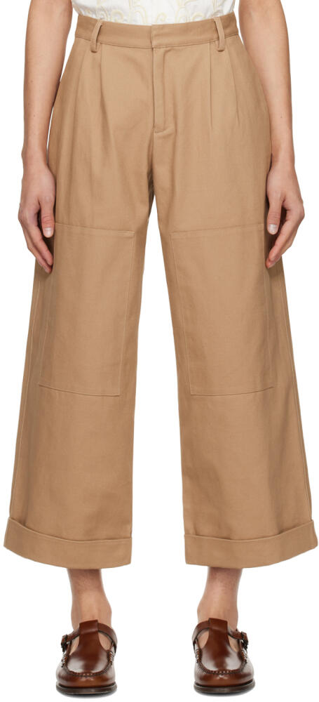 COMMAS Taupe Patch Trousers Cover