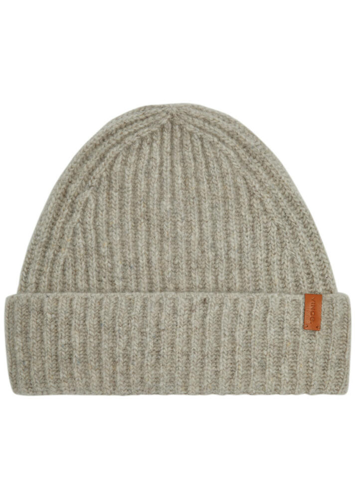 Vince Donegal Ribbed Cashmere Beanie - Beige Cover