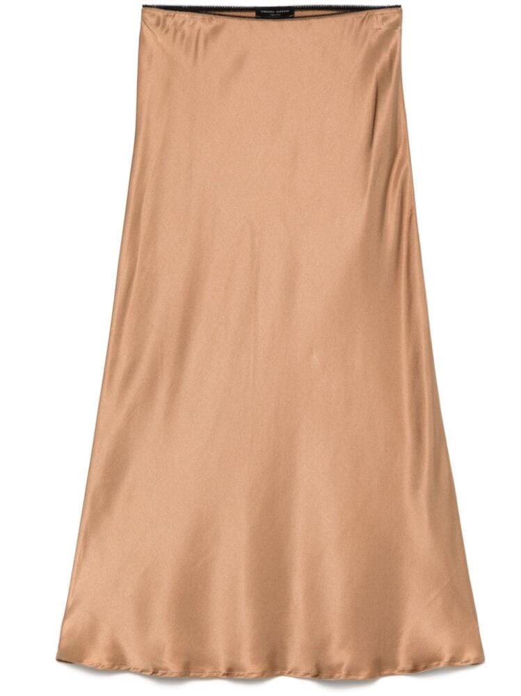 Roberto Collina satin midi skirt - Brown Cover