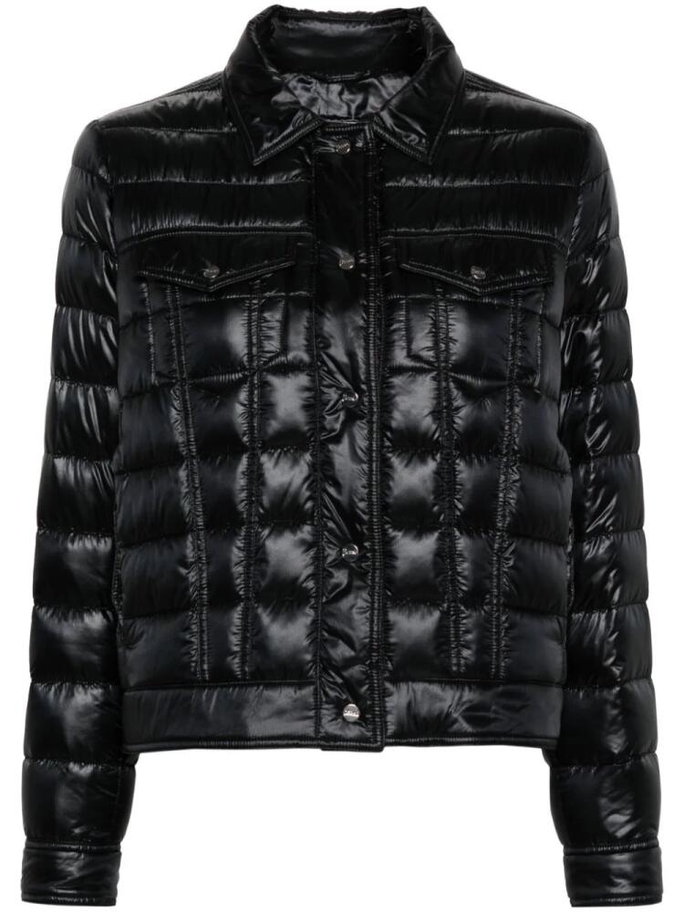 Herno quilted puffer shirt jacket - Black Cover