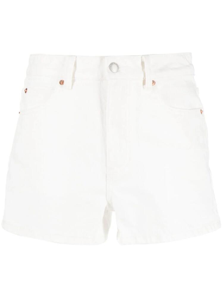 Alexander Wang high-rise denim mini shorts - White Cover