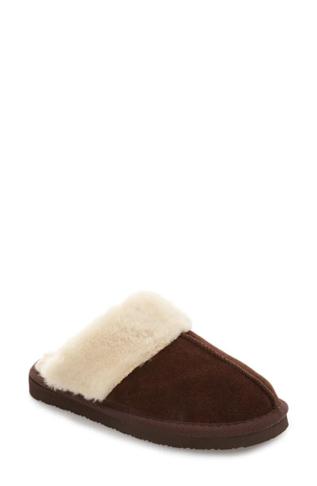 Minnetonka Chesney Mule Slipper in Chocolate Cover