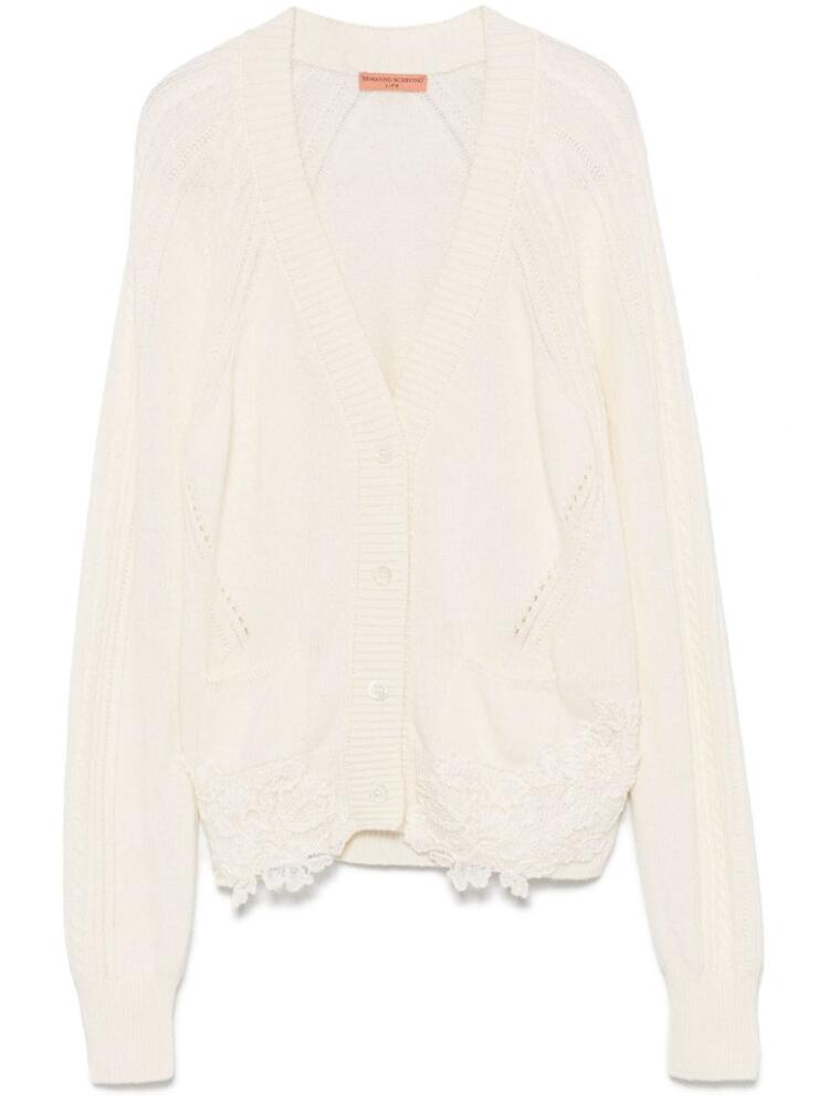 Ermanno Scervino floral-embroidered cardigan - Neutrals Cover