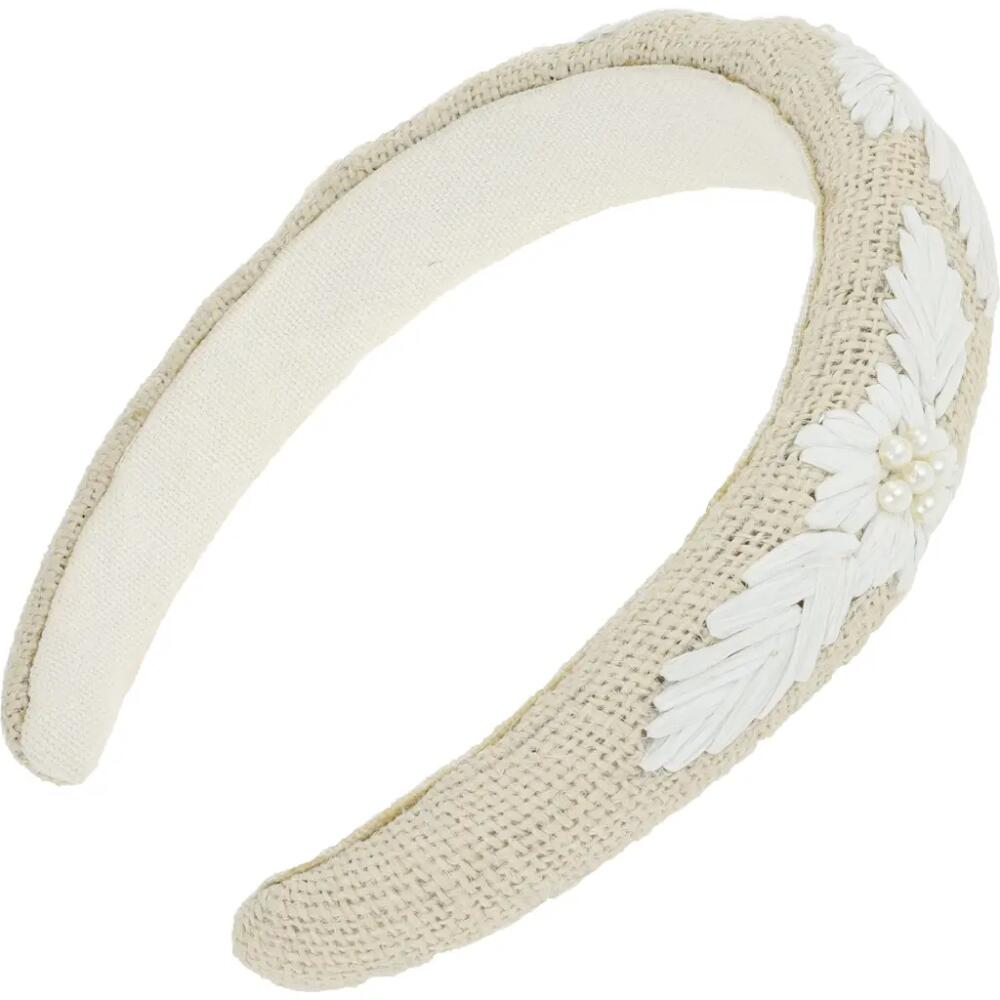 L. Erickson Sydney Embellished Headband in Tan Cover