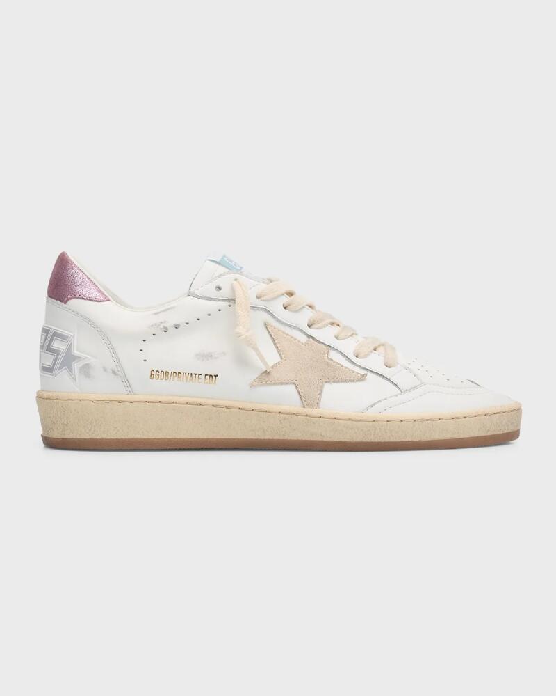 Golden Goose Ballstar Mixed Leather Low-Top Sneakers Cover