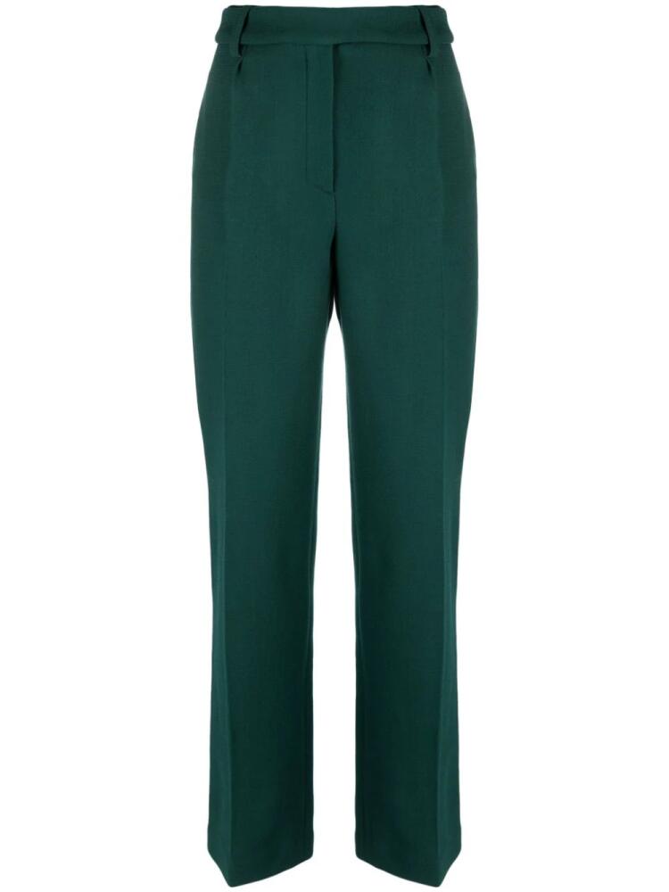 Alexandre Vauthier houndstooth high-waist wide-leg trousers - Green Cover