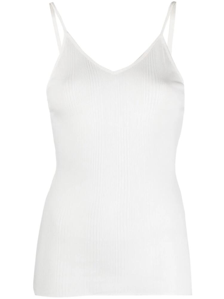 KHAITE Mona semi-sheer tank top - White Cover