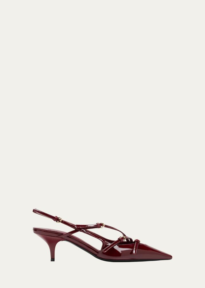 Miu Miu Patent Buckle-Trio Slingback Pumps Cover