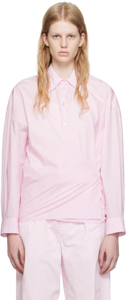 LEMAIRE Pink Straight Collar Twisted Shirt Cover