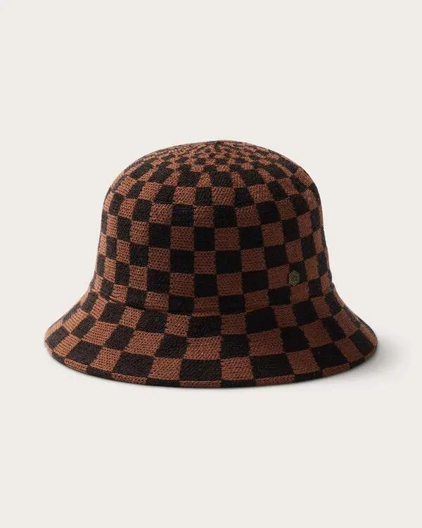 Hemlock Kennedy Bucket Hat in Brown Check Cover