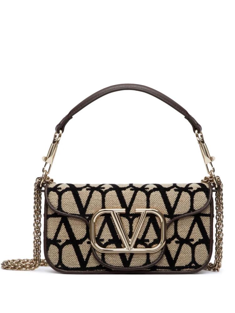 Valentino Garavani small Lòco Toile Iconographe shoulder bag - Neutrals Cover