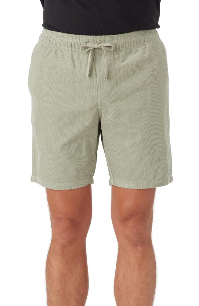 O'Neill Stretch Corduroy Drawstring Shorts in Seagrass Cover