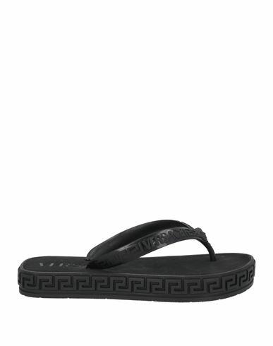 Versace Woman Thong sandal Black Rubber Cover