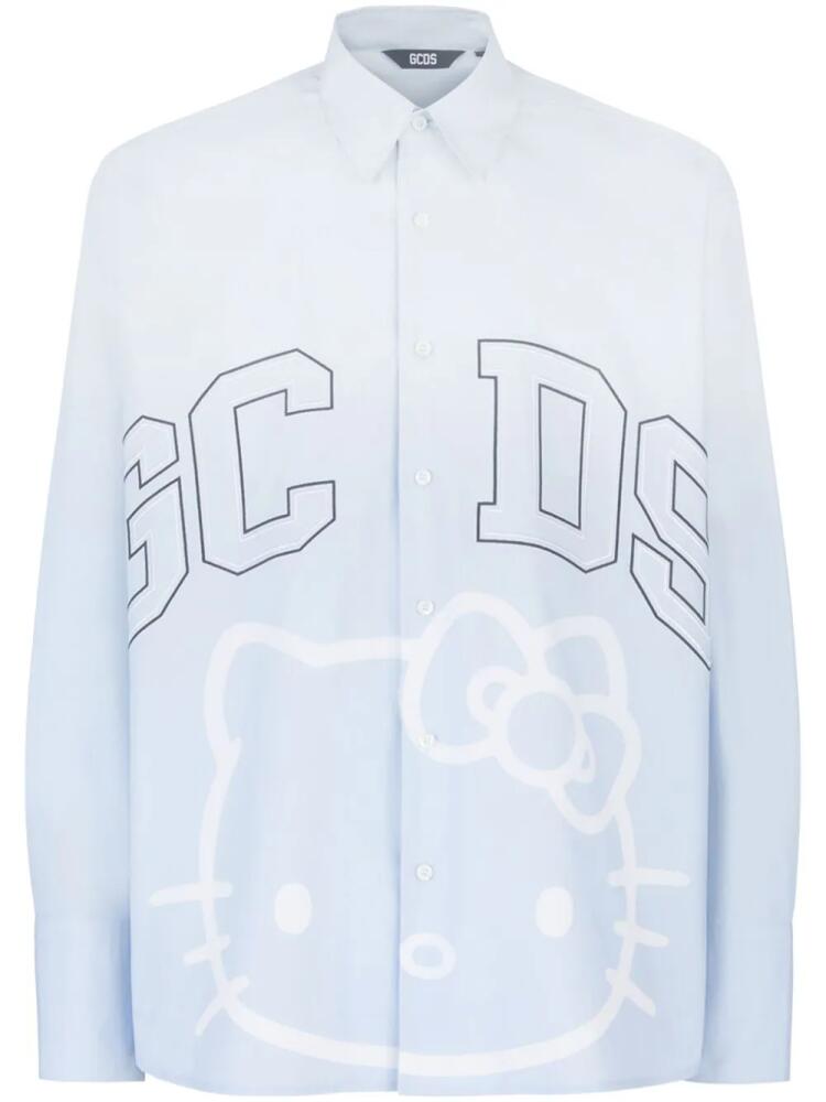 GCDS Hello Kitty logo-print shirt - Blue Cover