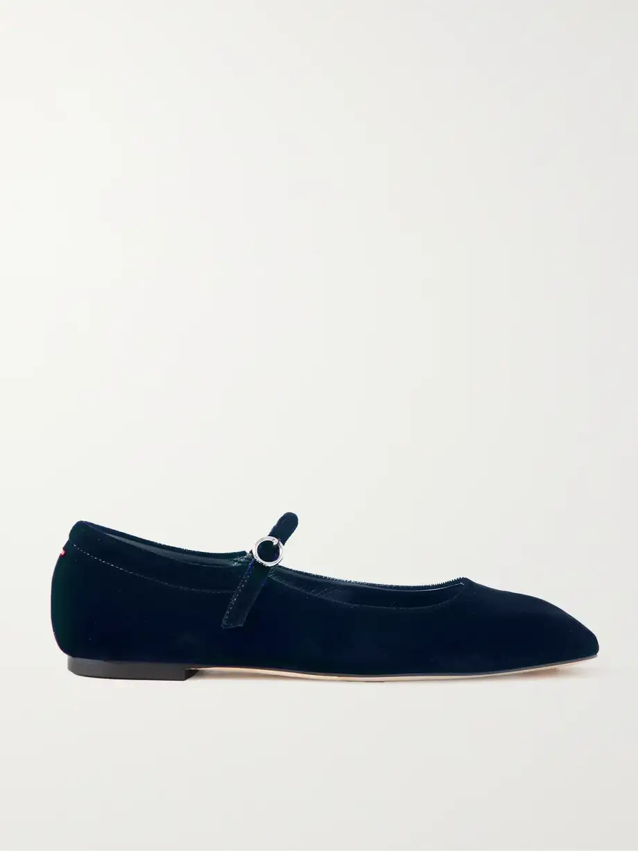 Aeyde - Uma Velvet Mary Jane Ballet Flats - Blue Cover