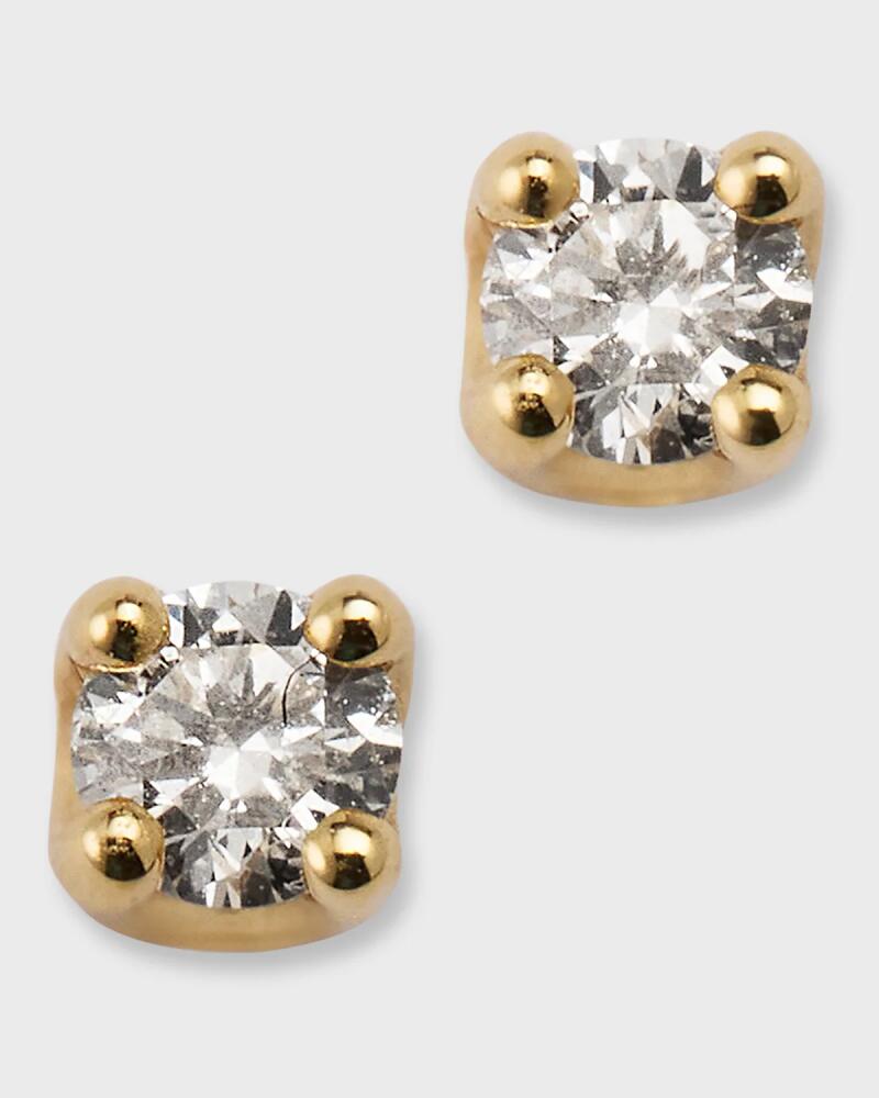 Zoe Lev Jewelry 14K Gold 4-Prong Diamond Stud Earrings Cover