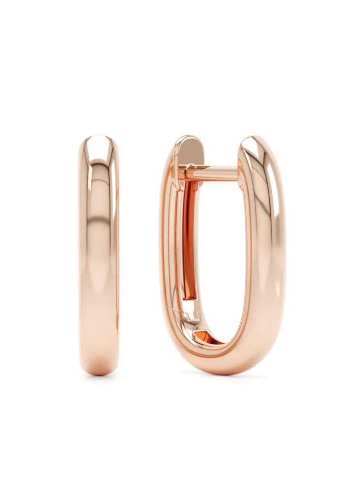 LOEV 14kt rose gold Allday hoop earrings - Pink Cover