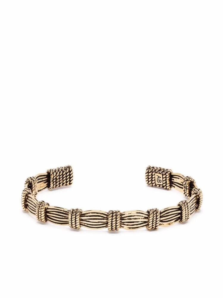 Aurelie Bidermann Ava woven-effect cuff - Gold Cover