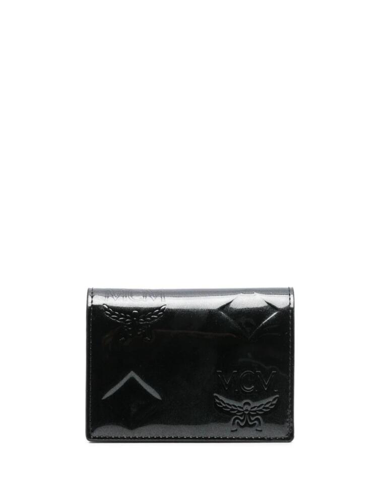 MCM logo-debossed leather wallet - Black Cover