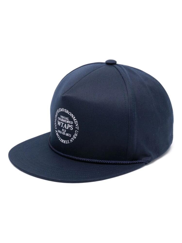 WTAPS logo-embroidered cap - Blue Cover