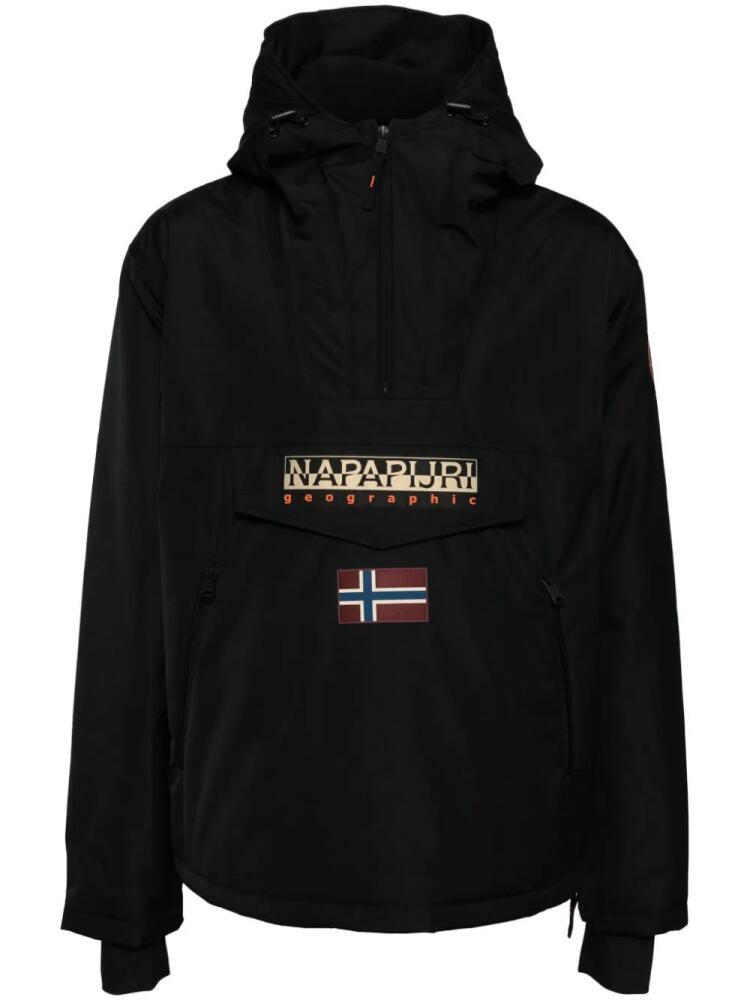 Napapijri logo patch jacket - Black Cover