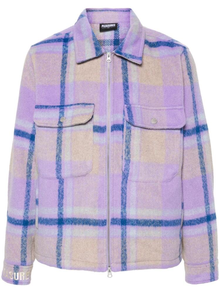 Pleasures Folklore plaid felted jacket - Purple Cover