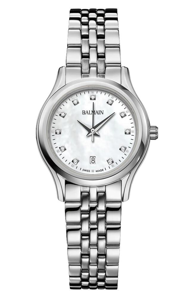 BALMAIN WATCHES Beleganza Diamond Bracelet Watch, 27.5mm in Silver Cover