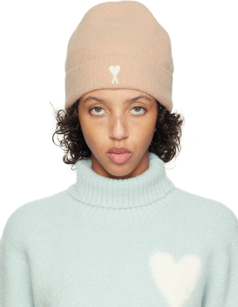 AMI Paris Pink Cloudy Ami de Cœur Beanie Cover