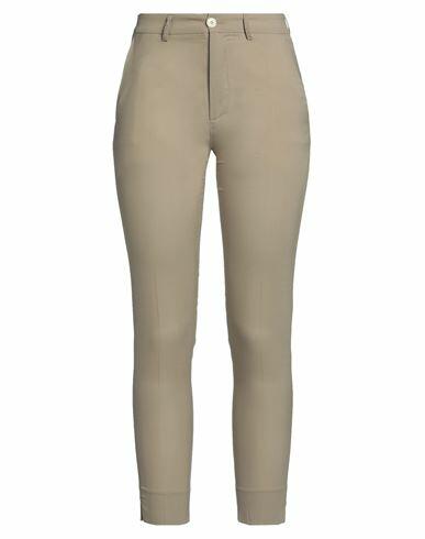 (+) People Woman Pants Beige Virgin Wool, Polyester, Elastane Cover