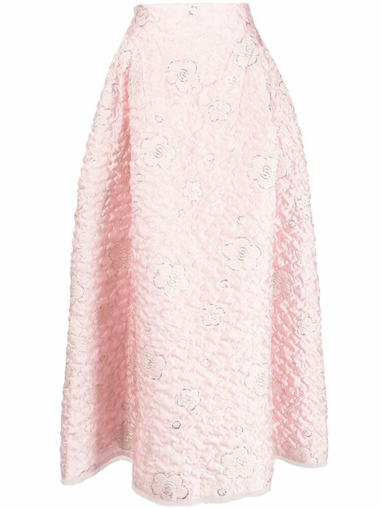 SHIATZY CHEN A-line jacquard midi skirt - Pink Cover