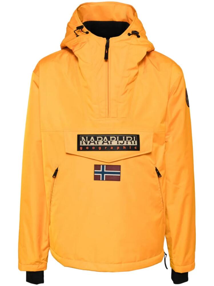 Napapijri logo patch jacket - Orange Cover