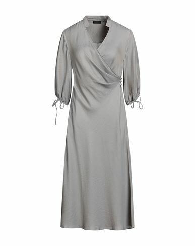 Emporio Armani Woman Midi dress Grey Viscose, Polyamide, Silk Cover