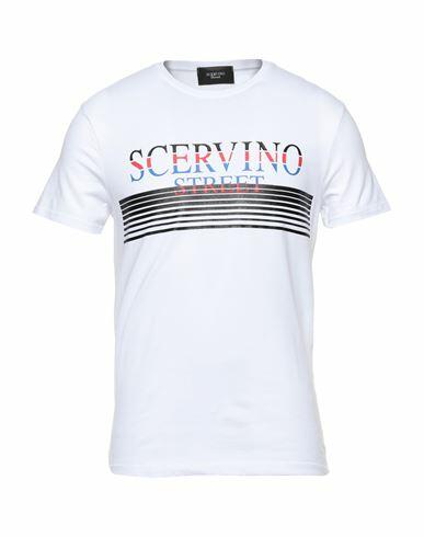 Ermanno Scervino Man T-shirt White Cotton, Elastane Cover