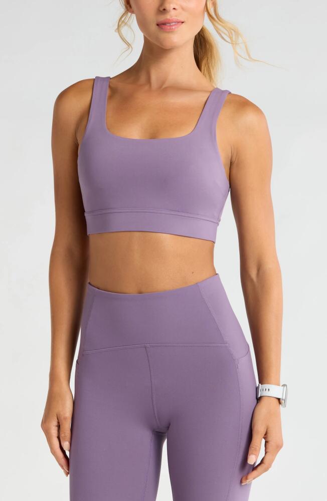 Zella Luxe Lite Squared Up Sports Bra in Purple Montana Cover