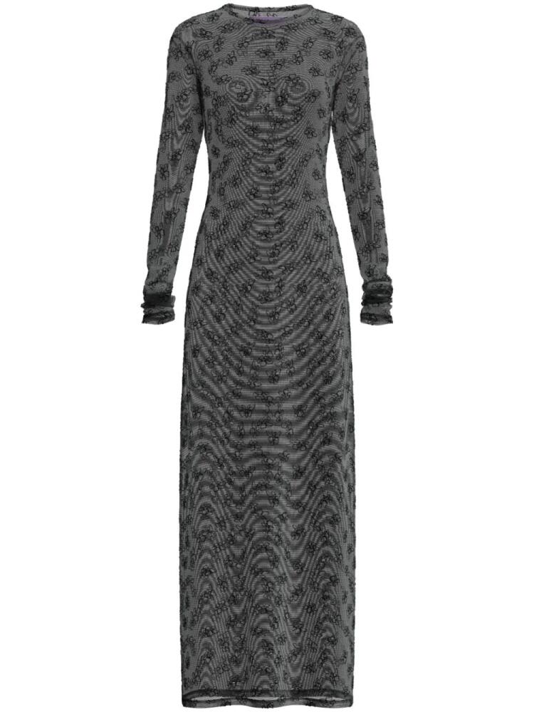 Margherita MACCAPANI Tere floral-embroidered dress - Black Cover