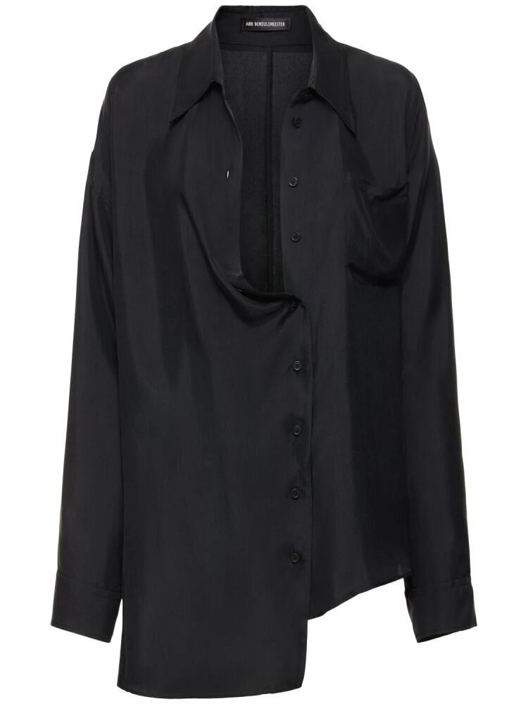 ANN DEMEULEMEESTER Jula Silk Twill Shirt Cover