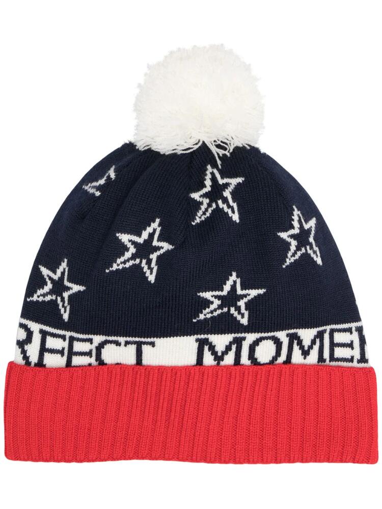 Perfect Moment pompom merino beanie hat - Red Cover