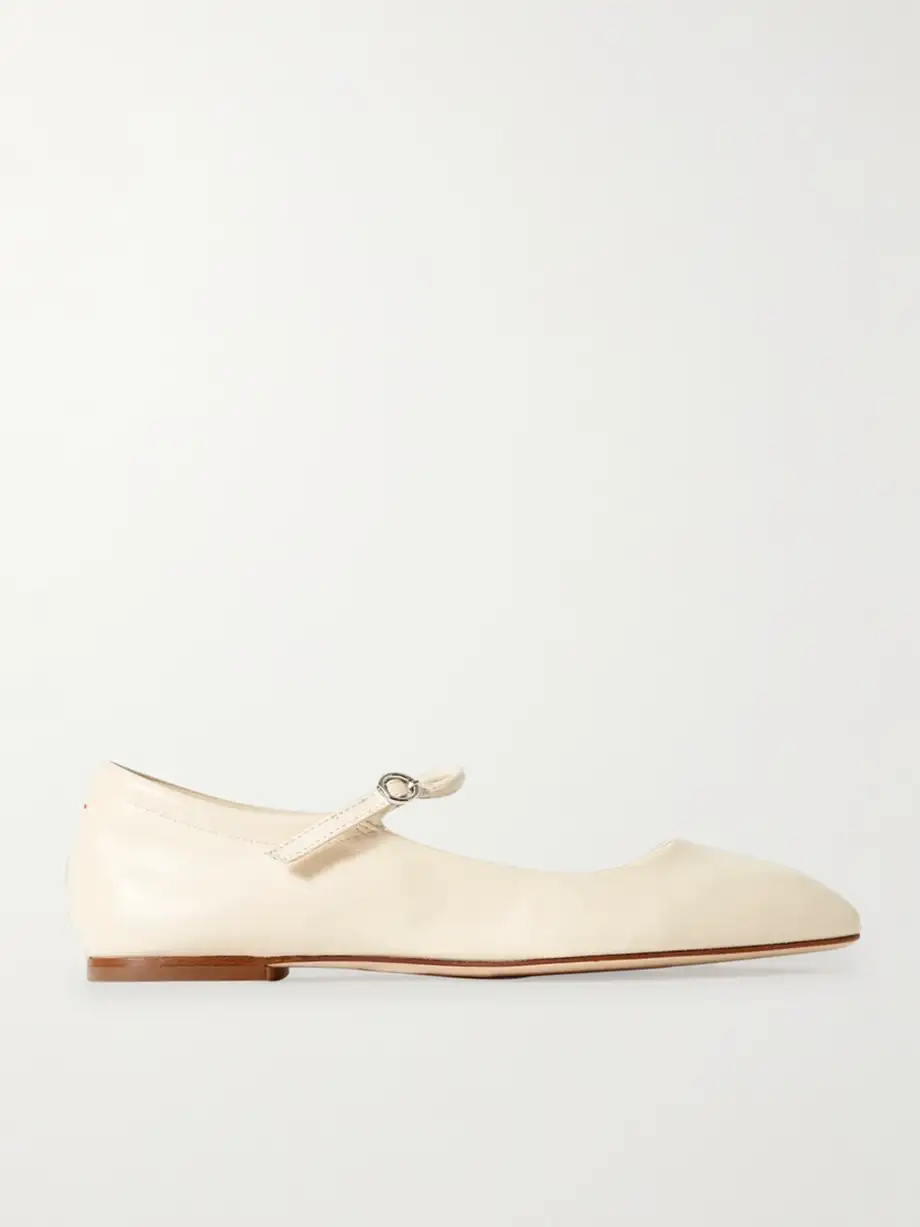 Aeyde - Uma Leather Mary Jane Ballet Flats - Cream Cover