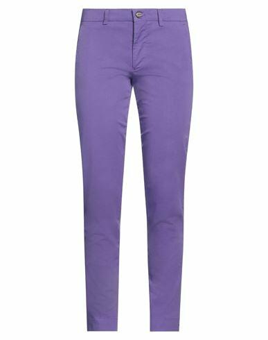 Berwich Woman Pants Purple Cotton, Elastane Cover