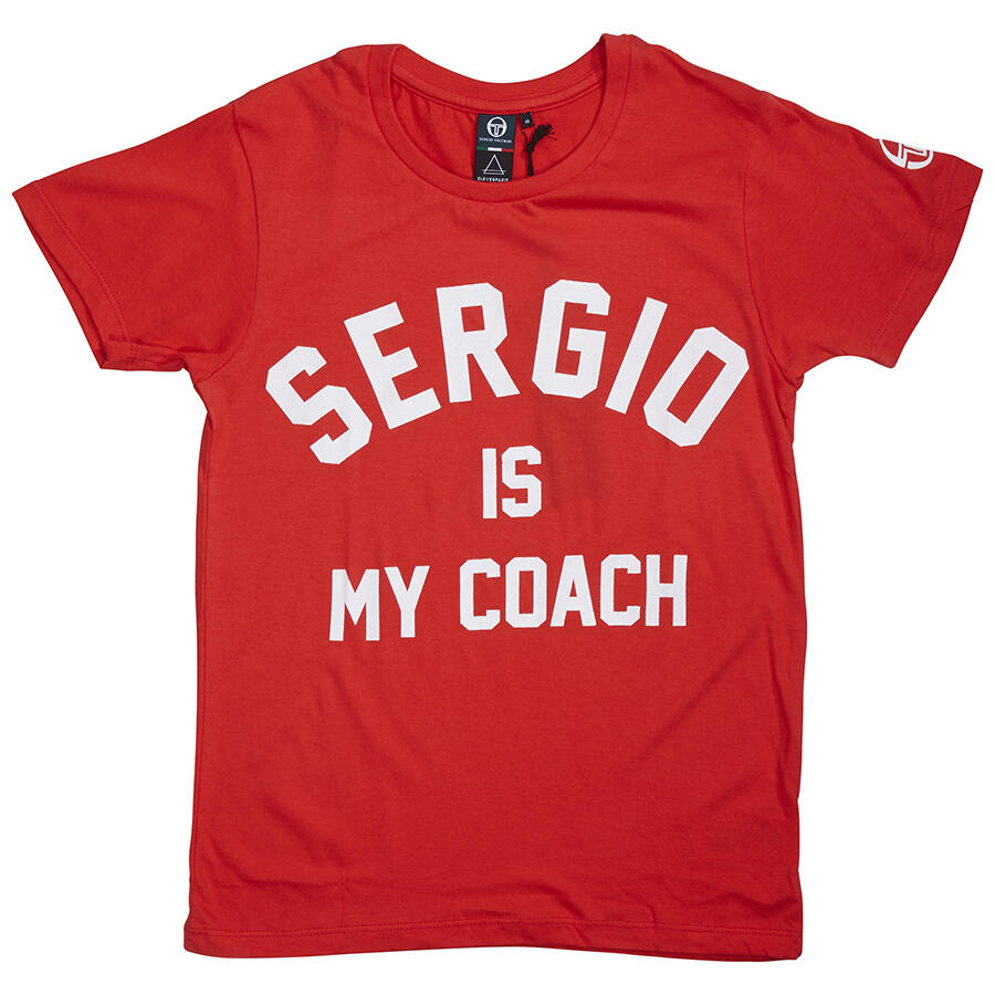 Eleven Paris Sergio is My Coach Slogan T-Shirt in Red Cover